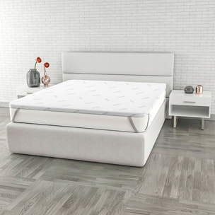 TOPPER MEMORY CON FODERA SILVER - Made in Italy
