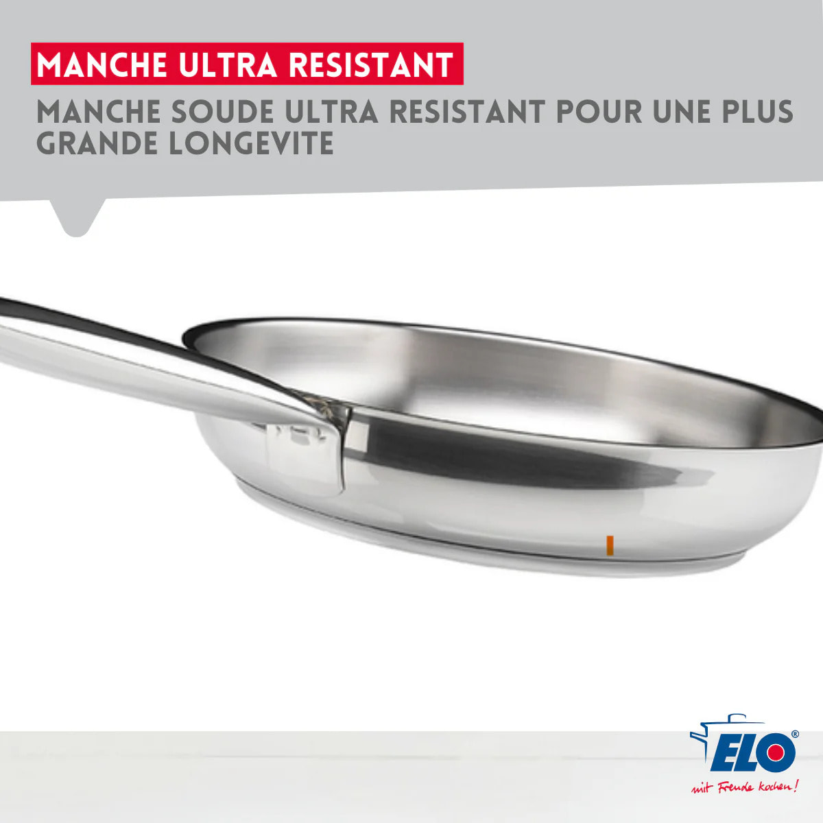 Poêle à frire en inox 18/10 32 cm Elo Profi Therm