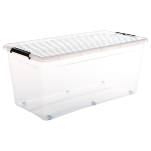 Boîte en plastique transparente 75L Clip N' Box