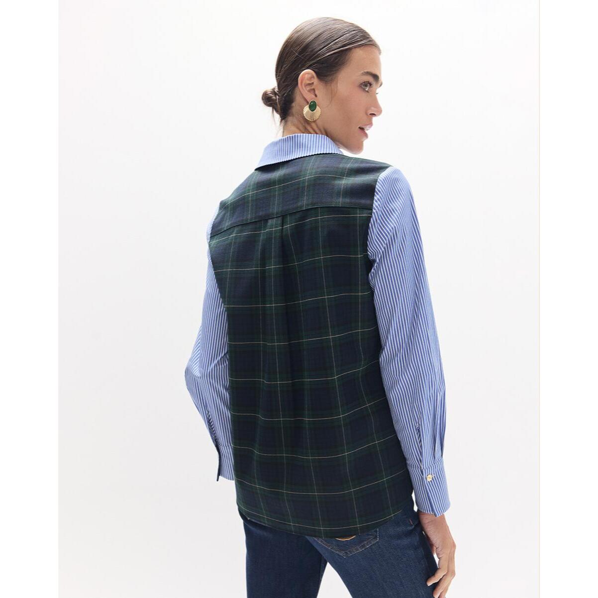 camicia a righe scozzesi