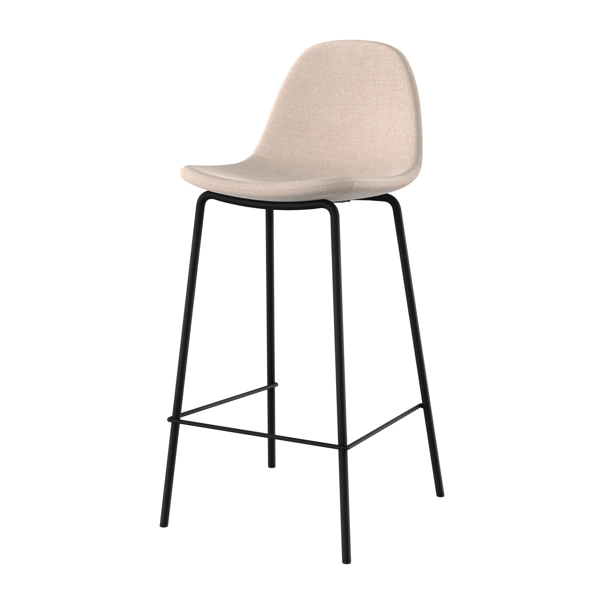 Lot de 2 chaises pour îlot central en tissu beige 65,5 cm - Henrik