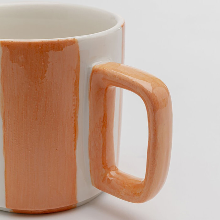 Tasses Cocina oranges et blanches set de 6 Kare Design