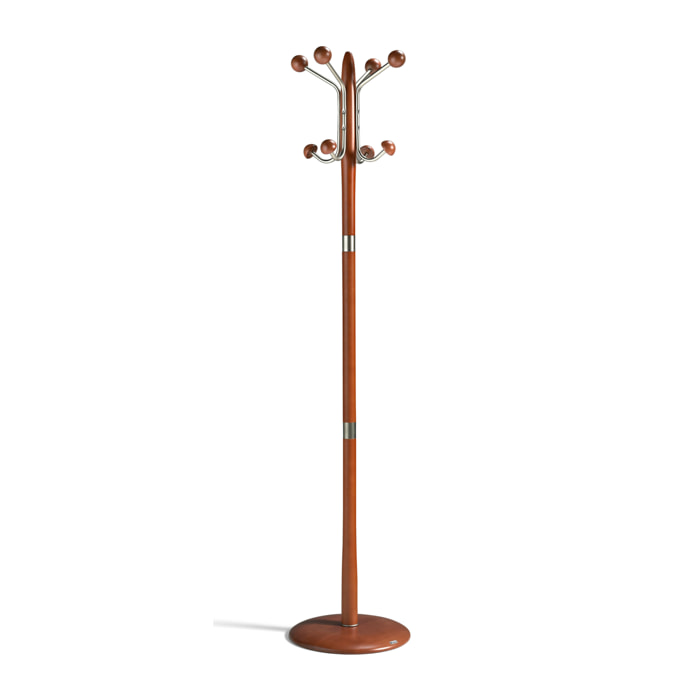 Perchero Menorca madera haya mogano 180x37x37 cm