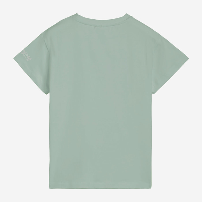 T-shirt da bambina regular fit con logo sulla manica