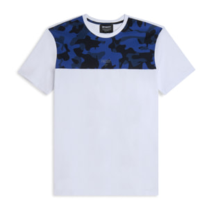 T-shirt con Inserto Camouflage
