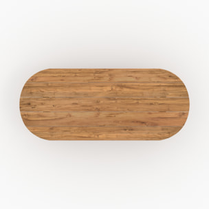 Table de jardin ovale en bois de teck recyclé 10 personnes - Bora