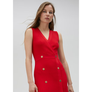 Vestito rosso in maglia