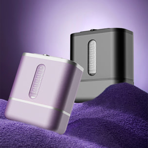 Applicatore di lozioni/farmaci per capelli con trattamento di luce rossa per i capelli. Setole in corno di mucca.