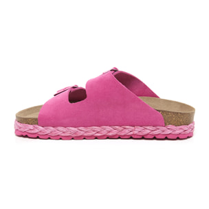SANDALO CON ZEPPA BILLOWY ROSA