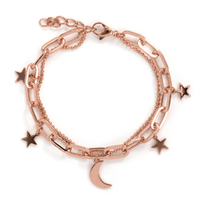 Pulsera Darkle acabado oro rosa 18k