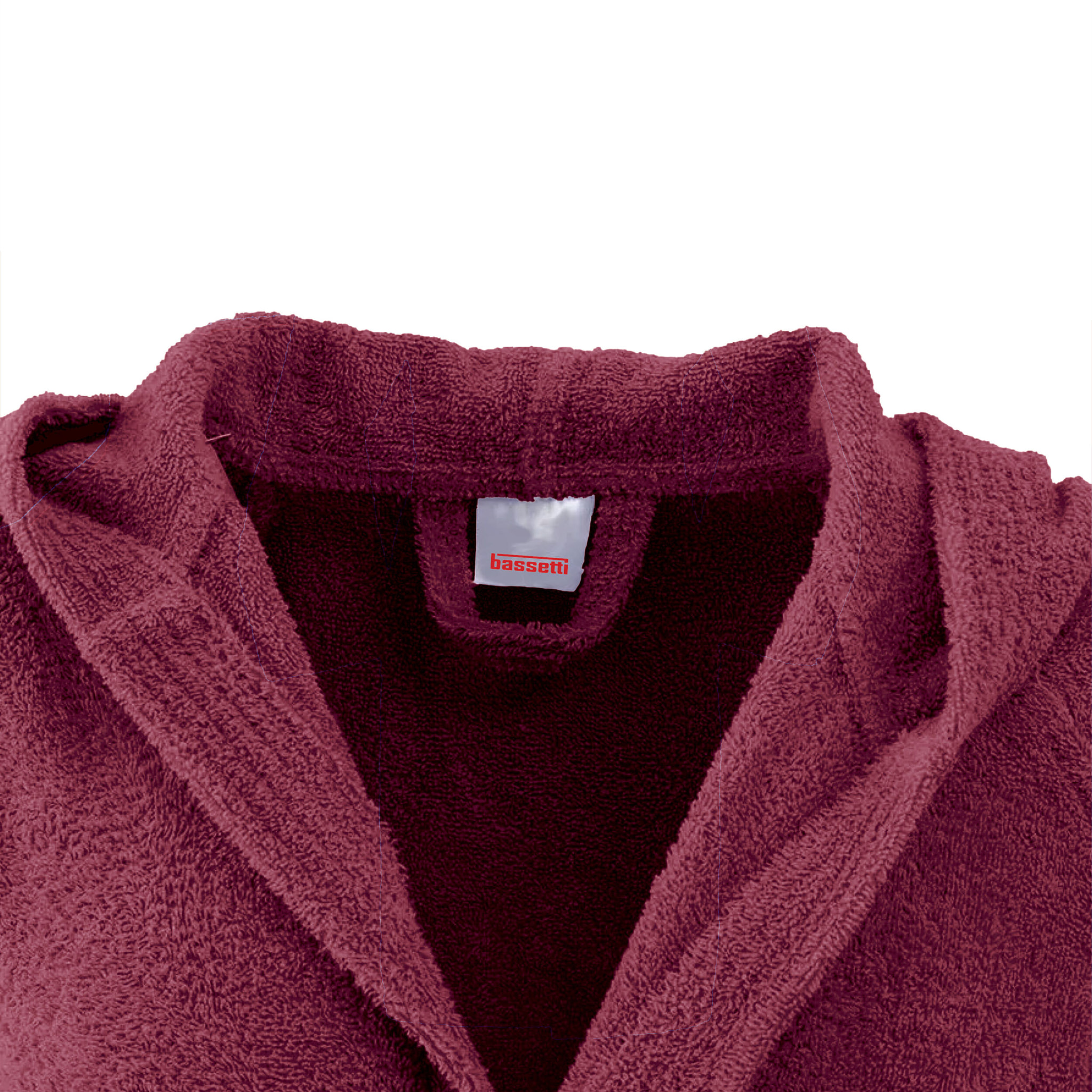 Bassetti Morbido Accappatoio 360 gr con Cappuccio 100% Cotone Uomo Donna Spugna Taglie Forti - ITALY Designed - Collezione VIVIAN - PORPORA 65