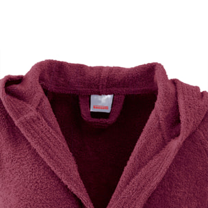 Bassetti Morbido Accappatoio 360 gr con Cappuccio 100% Cotone Uomo Donna Spugna Taglie Forti - ITALY Designed - Collezione VIVIAN - PORPORA 65