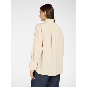 Elena Mirò - Camicia misto lino con fusciacca - Beige