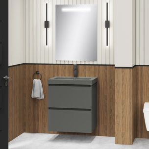 Conjunto de baño TURIN, Alday, 60 cm, Gris Oscuro