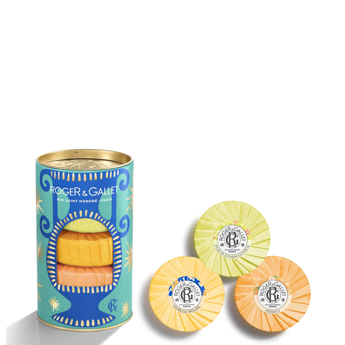 Vanille Soleil Néroli Osmanthus - Coffret Savons Bienfaisants 3x100g