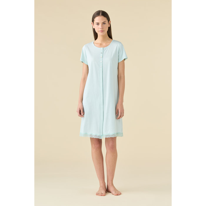Camicia da notte donna estiva in cotone articolo essential. Noidinotte