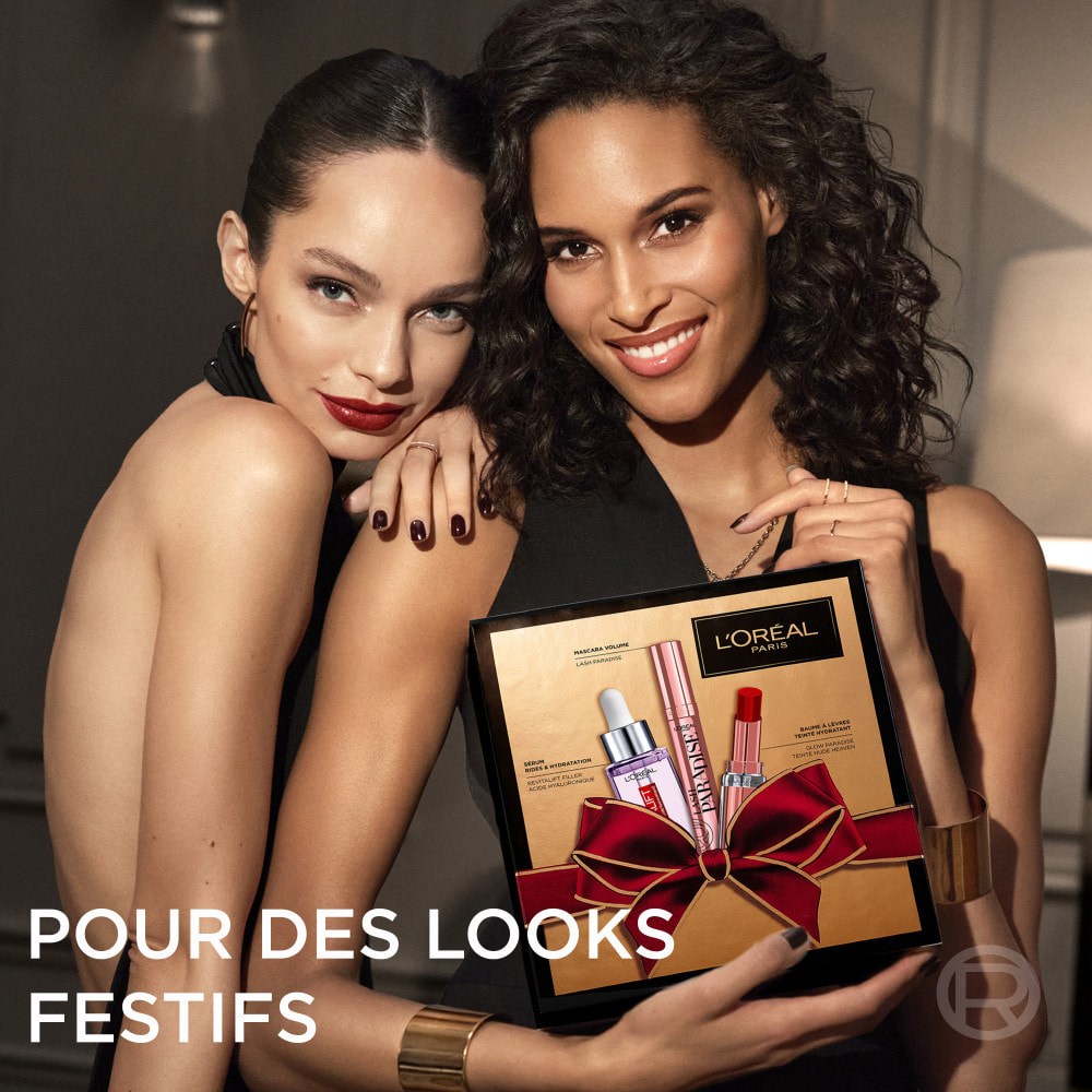 L’Oréal Paris Coffret Cadeau Femme Luxe – 1 Sérum Filler Anti-Rides Acide Hyaluronique + 1 Mascara Noir Huile de Ricin Lash Para