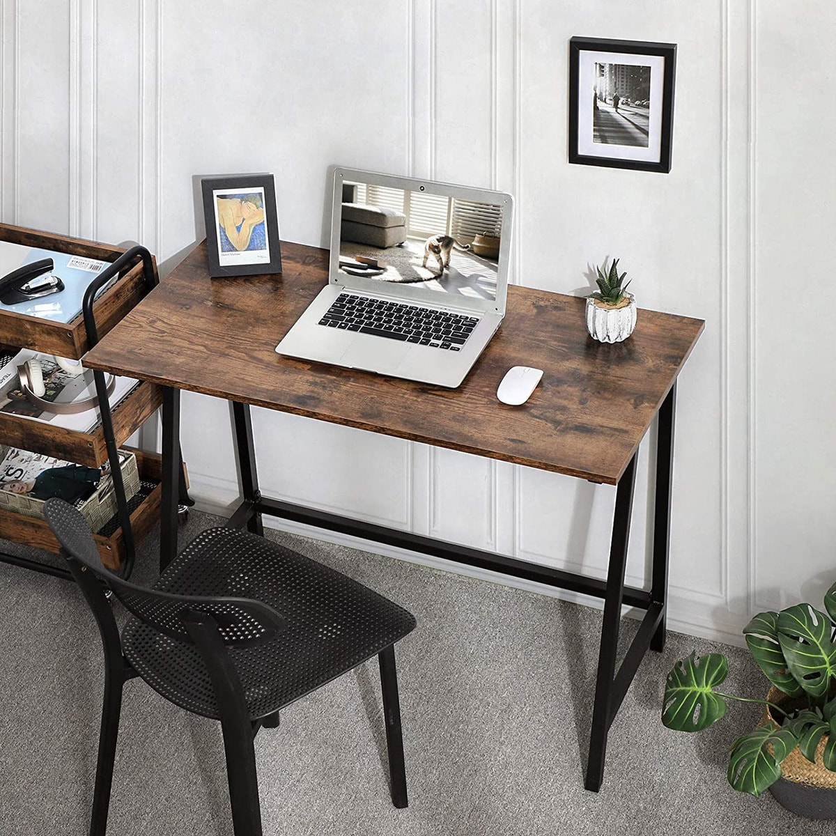 Scrivania da ufficio industrial Oslo in legno e metallo