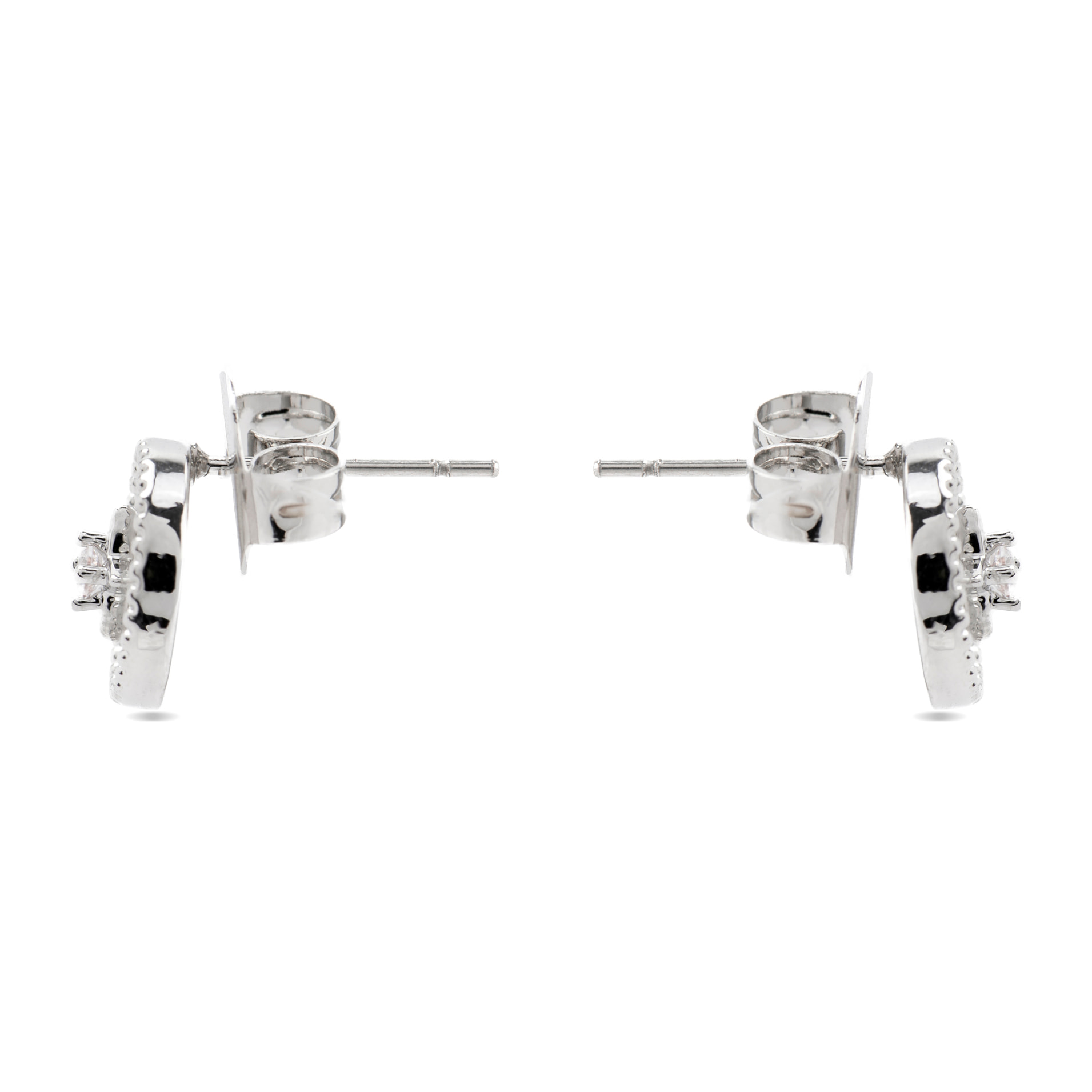 Pendientes con Madreperla Blanca acabado plata