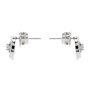 Pendientes con Madreperla Blanca acabado plata