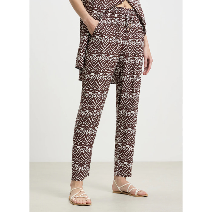 Pantalone stile pigiama in fantasia