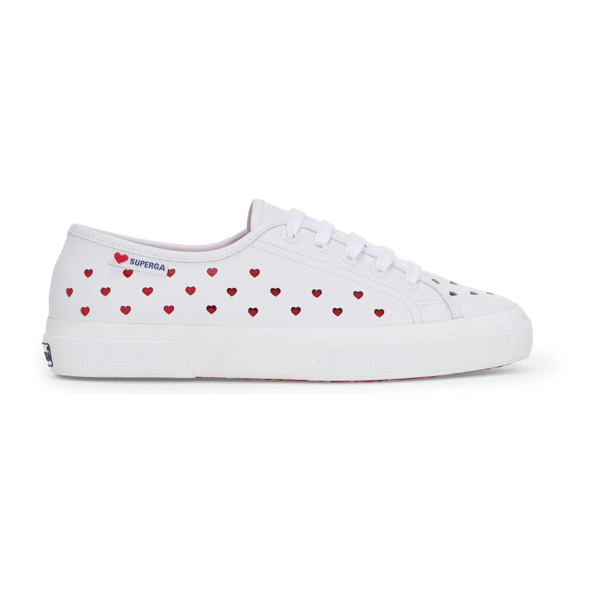 Superga - Donna Bianco - 3750 HEARTS VEGAN MATERIAL LEGGERA