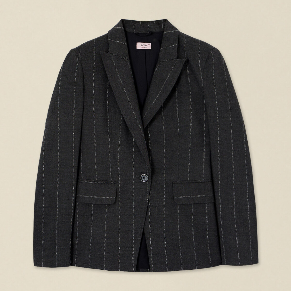 Oltre - Blazer in flanella gessata - Grigio