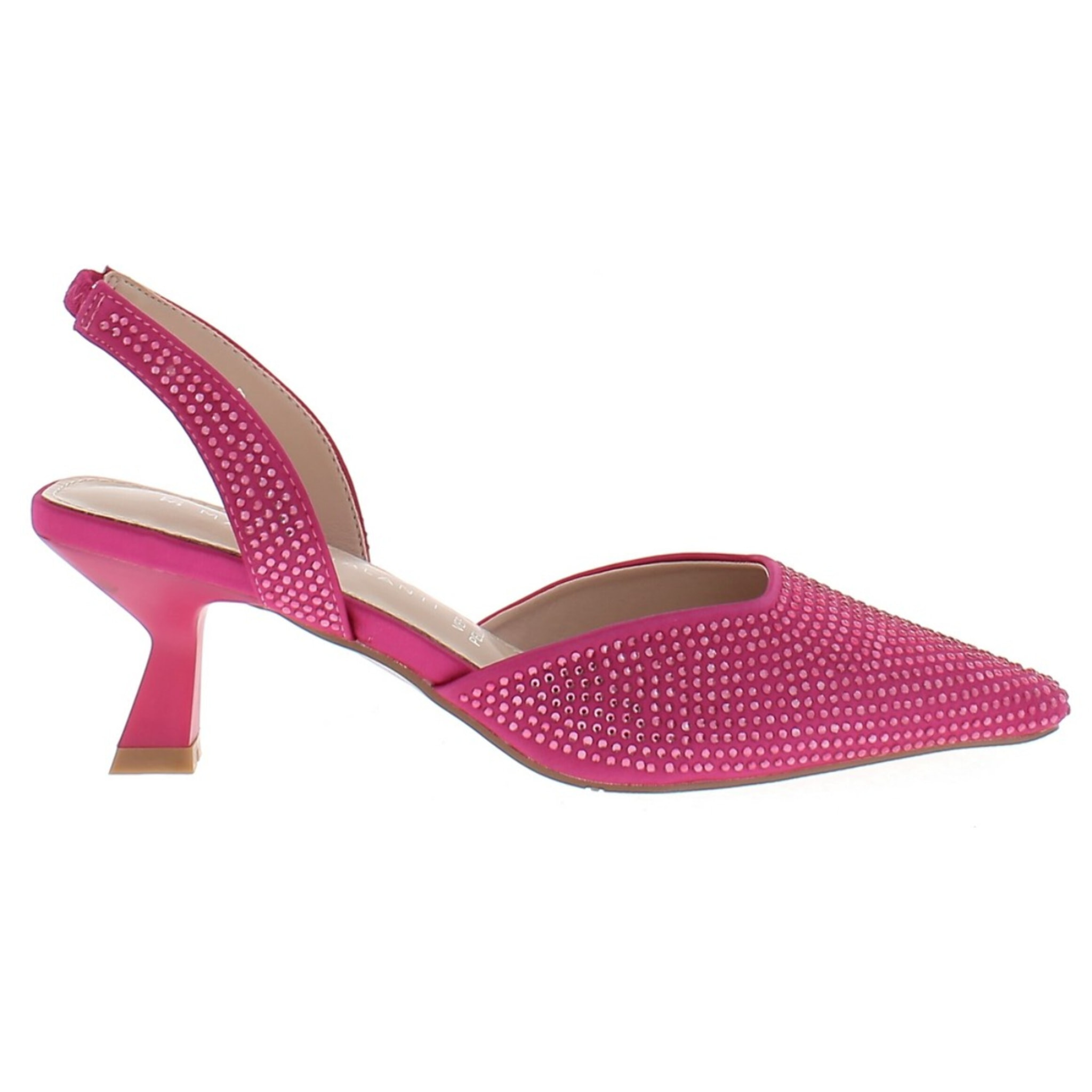 Marina Galanti Scarpe Donna Micro-strass Decollete Slingback Heeled 60 MG 1A122 Fuxia