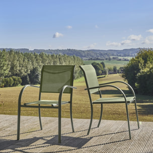 Fauteuil de jardin aluminium (lot de 2) AMARA