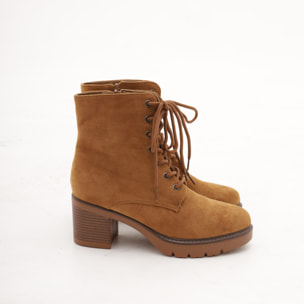 STIVALETTO ALLACCIATO BASSO MARRONE