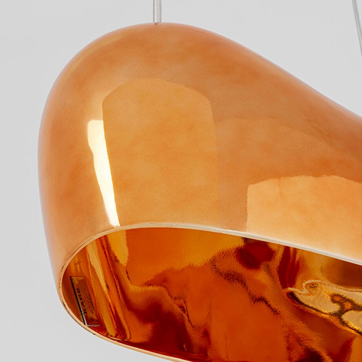 Suspension Cloud Beam Double 50cm cuivre Kare Design