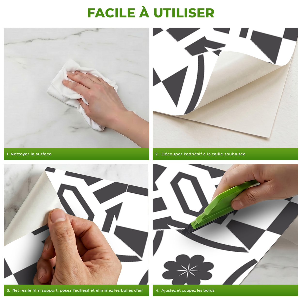 Sticker Sol avec laminat de Protection en Plastique Anti-dérapant | Stickers adhésif Sol - TOMETTES SOL CAVINO -