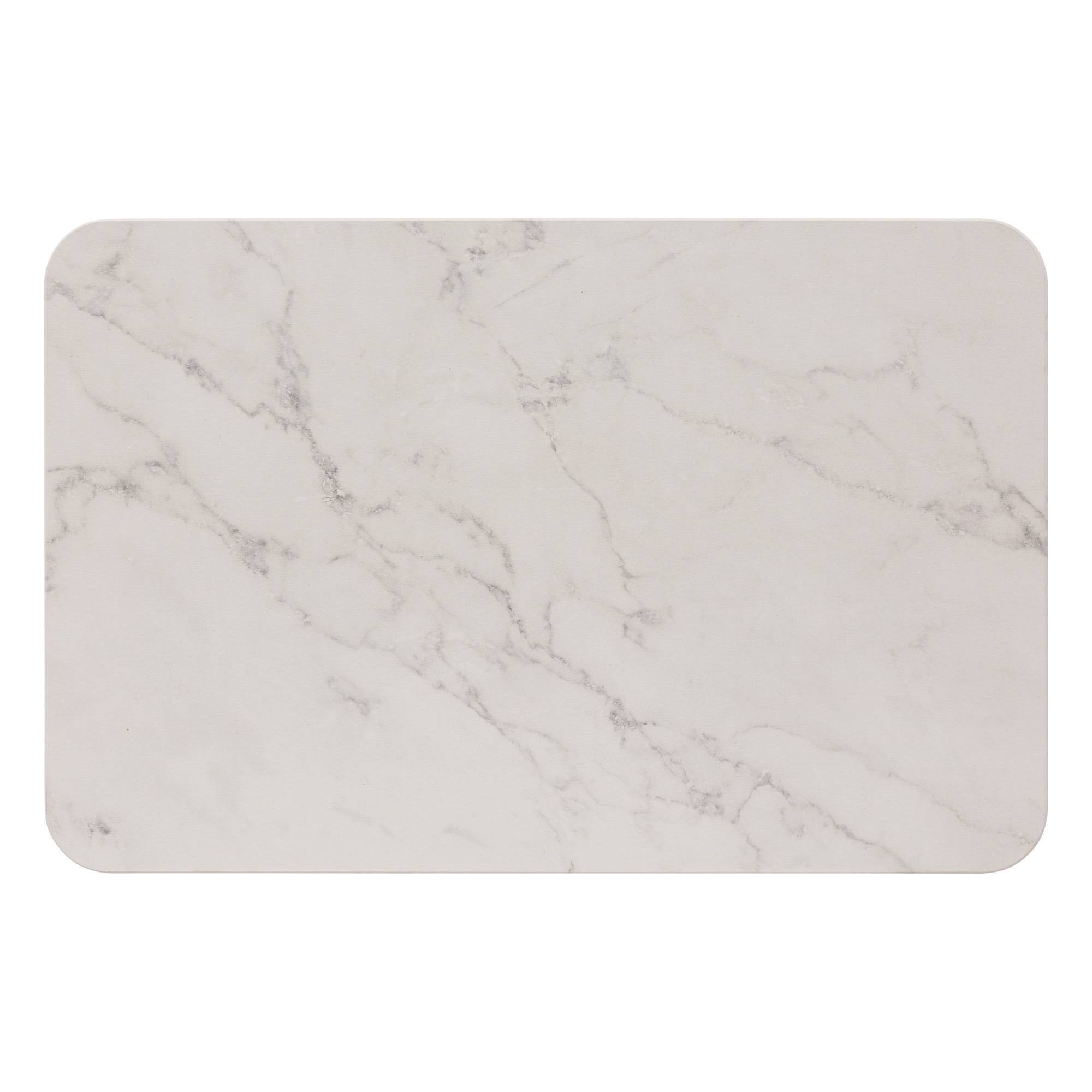 Alfombra de baño de diatomita blanco Léa, 39 x 60 cm