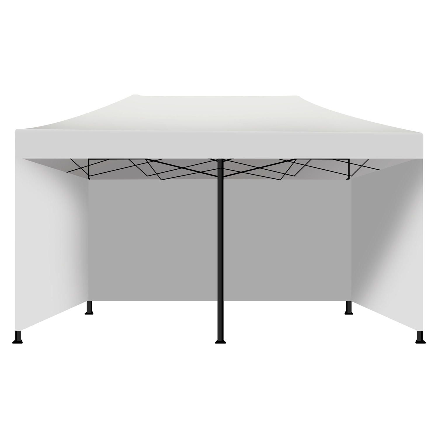 Taman Tenda / Gazebo Per Giardino 3X6 Impermeabile Pieghevole Per Fiere E Mercati Con Teli Laterali Colore Bianco