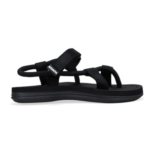 Sandalias deportivas negras de tela