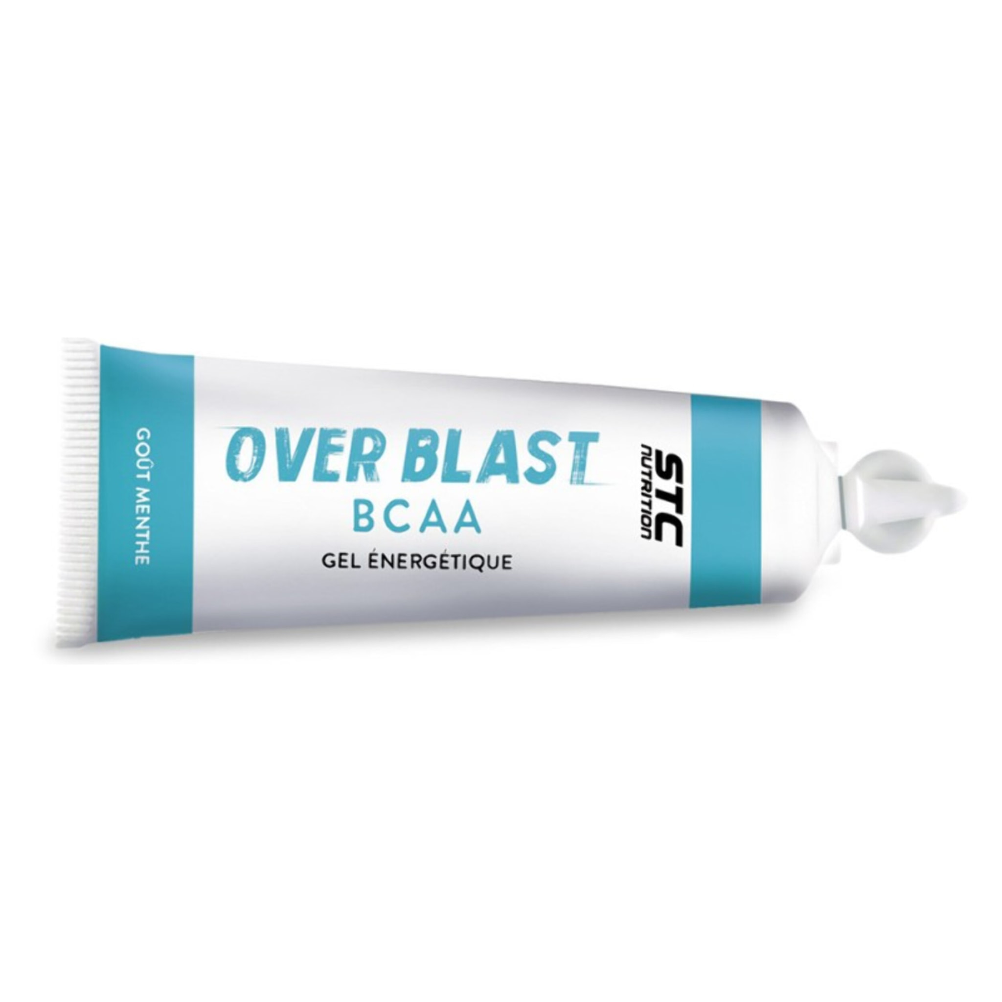 STC NUTRITION - Over Blast BCAA - Gel énergie efforts intenses - longues distances - Augmente la résistance musculaire - Goût Menthe - Sans Gluten - 60 kcal par dosette