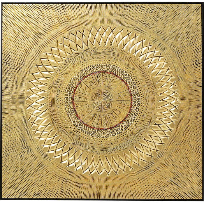 Tableau Art Geometric Circle doré 120x120cm Kare Design