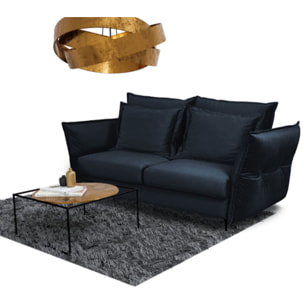 Canapé Velours Droit Convertible Verduro - 3 Places