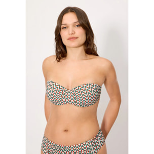 Top bikini bandeau Verde