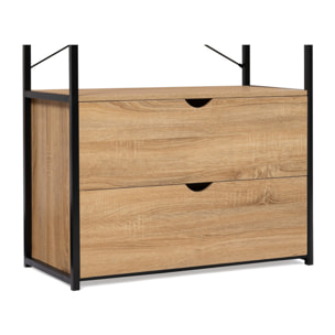 Dressing Memphis avec penderie et double tiroirs 80x167cm