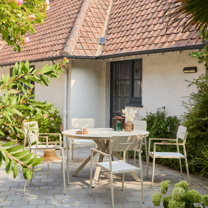 Fauteuil de jardin aluminium et textilène (lot de 4) FIRA