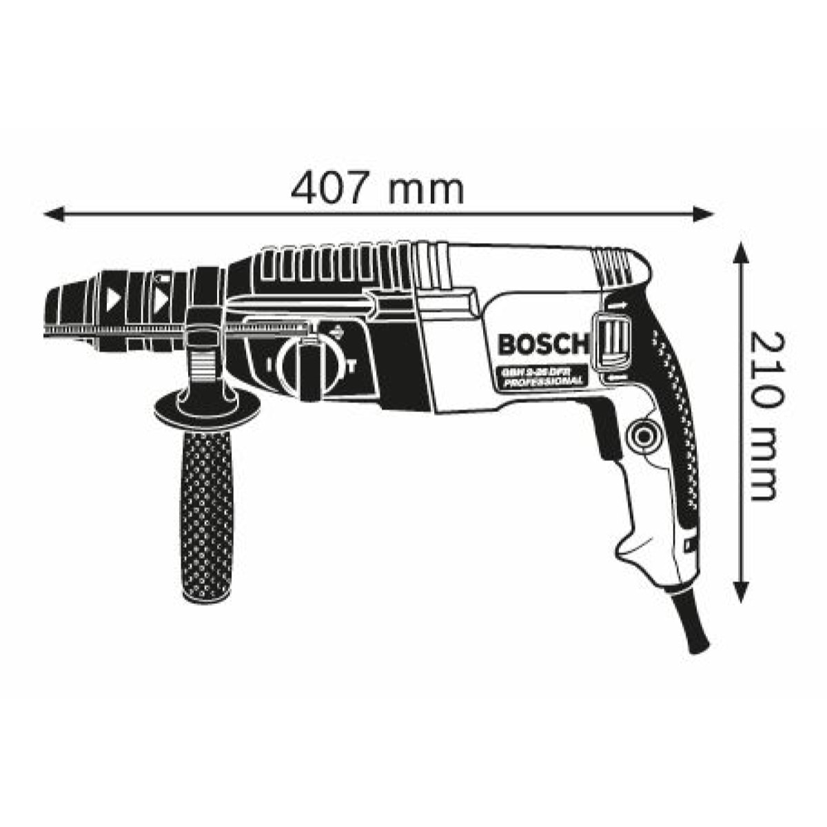 Perforateur SDS+ GBH 2-26 F Professional - BOSCH - en coffret - 06112A4000