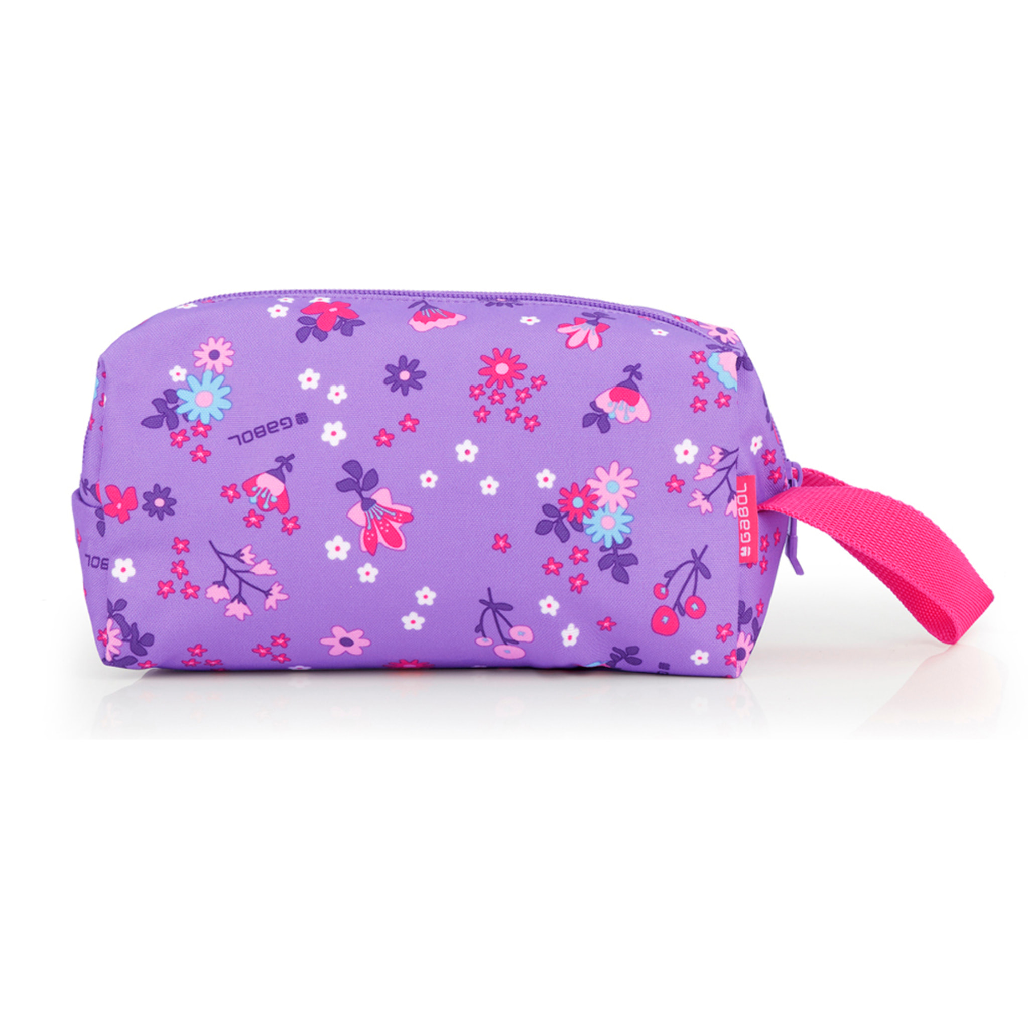 Estuche neceser Gabol VIOLET con flores y resistente al agua