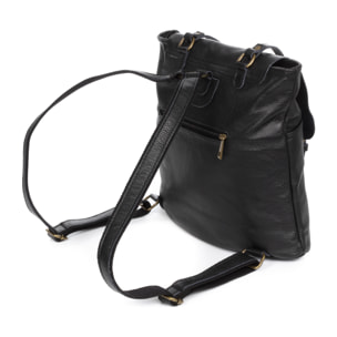 Amatre Bolso mochila Mujer. Piel auténtica Dollaro