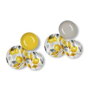 Service de table 18 pièces Excelsa – Lemon Grey, Porcelaine Jaune