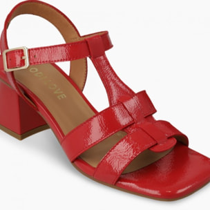 SANDALIAS ROJAS MIL5214-GO