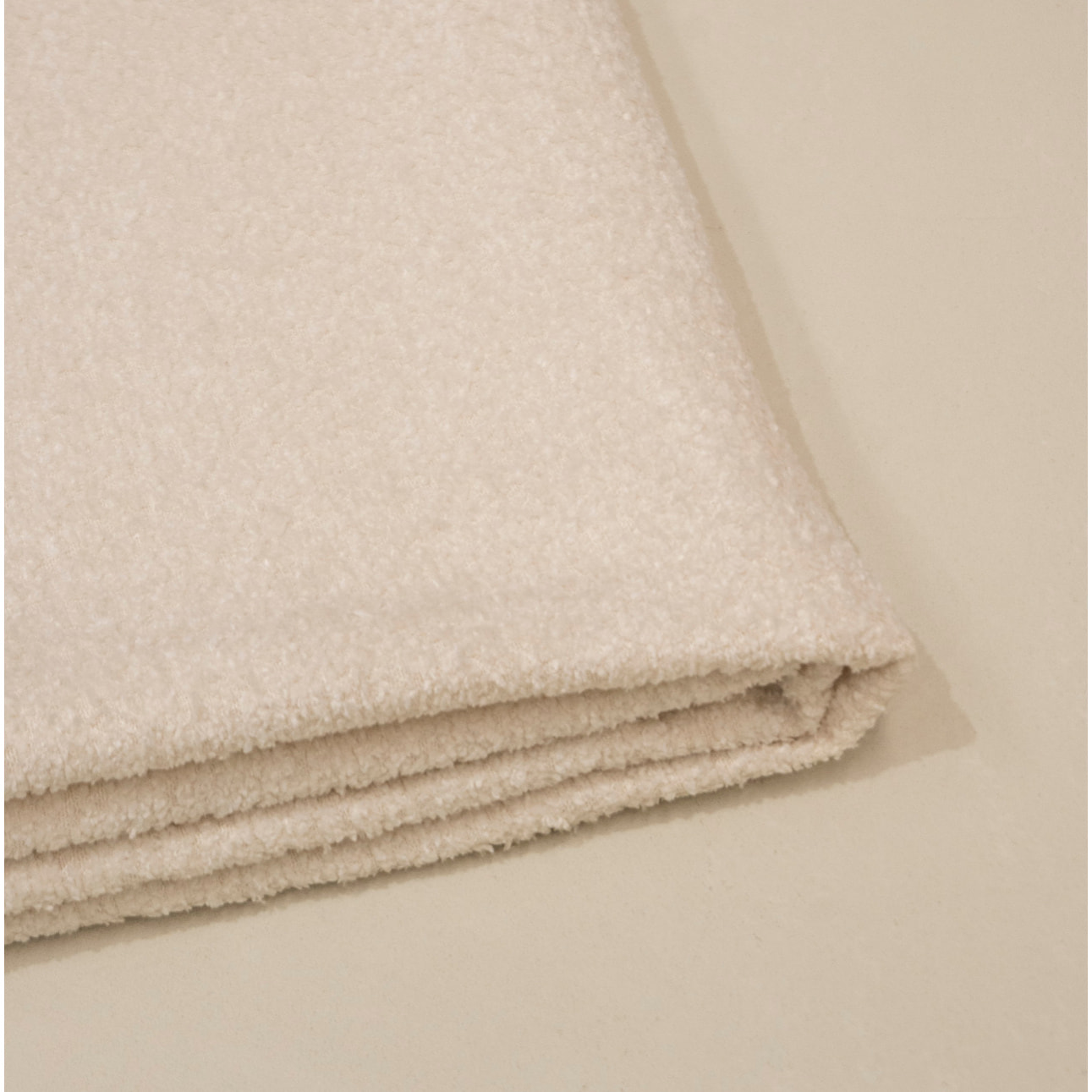 Housse pour tête de lit en bouclé beige en différentes tailles