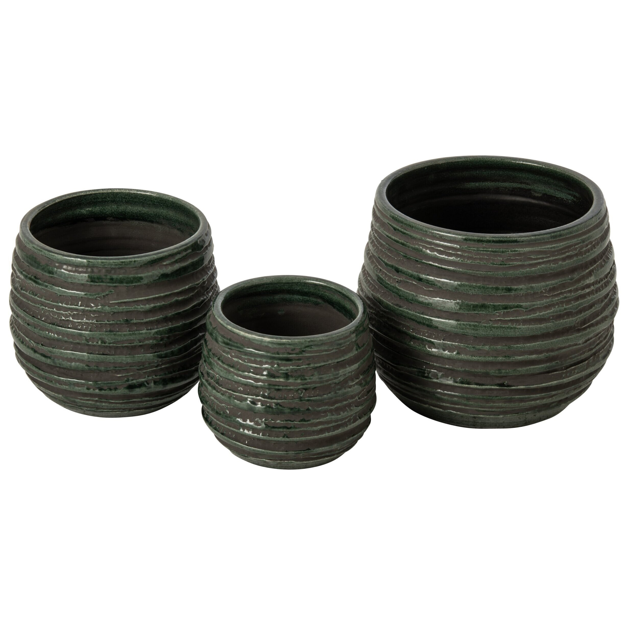 J-Line cache-pot - céramique - bleu pétrole - large