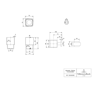 Porte-verre Elements - Striking  aspect or brossé