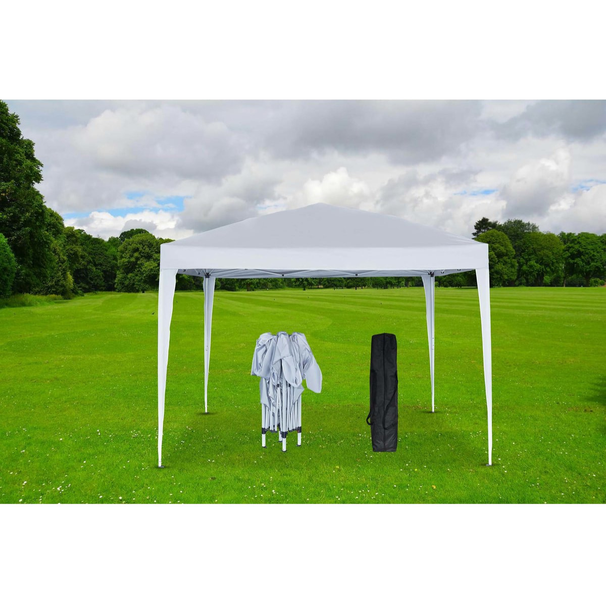 Tonnelle de jardin pliante "Svetlana 4" - 12 m² - 3 x 4 m - Blanc